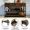 Console Rustic Table Narrow Entryway Table Vintage Console Table with Drawer