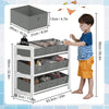 Childrens Toy Storage Shelf Kids Bookshelf Rack with 9 Removable Boxes Playroom