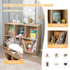 5-Cubby Kids Toy Storage Organizer Wooden Children Bookcase Bookshelf Cabinet