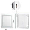 Large LED Bathroom Rectangle Mirror Anti-fog Touch 500x400mm Warm Light Backlit