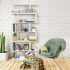 6-Tier Bookcase Freestanding S-Shaped Bookshelf Multifunctional Display Rack