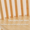 4pcs Windsor Solid Wood High Spindle Backrest Dining Chairs Dining Room Kitchen