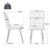 Set of 2 Pcs Velvet Dining Chairs with Black Metal Legs Upholstered Accent