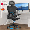 Ergonomic Office Chair Lumbar Support Adjustable Headrest High Back Black UK