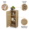 Bathroom Storage Cabinet, Oak Wood Effect Bathroom Floor Cabinet, VonHaus