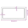 Wall Shelf Dark Grey 80x40x4 Treated Solid Wood D8D3
