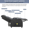 Recliner Massage Sofa Living Room Fabric Upholstered Reclining Heating Armchair