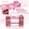 Toddler Vanity Table and Chair Set Princess Makeup Vanity Set-Pink