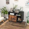 Indoor Wooden Cat House Cat Furniture End Table Nightstand with Shelves