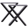Set of 2 Industrial Table Parts Black Metal Table Legs Office Bench Worktop Desk
