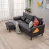 Modern L-Shaped Corner Sofa 2 3 Seater Armchair Couch With Footstool