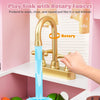 Chef Pretend Play Toy Play Kitchen Toy Set w/Oven & Sink-Pink