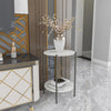 Large 2 Tier Gloss Finish Side Table with Shelf Bedroom Coffee Tea End Table