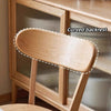 4pcs Solid Wood Dining Chairs Practical Kitchen Chair Curved Backrest Diningroom