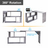 Computer Desk PC Table L-shaped Corner w/Shelves/Drawers Workstation Home Office
