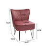 Scallop Back Armchair Cocktail Sofa Accent Seat Living Bedroom Cafe Lounge Sofa