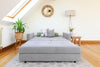 Brand New Sofa Bed 2 Seater Grey Fabric Under Seat Storage, Large Sleeping Area!