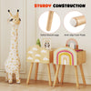 Cute End Tables Set of 2 with Rainbow & Cloud Patterns-Natural