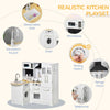Kids Kitchen Playset, Toy Kitchen w/ Full Accessories - White