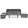 Rattan Garden Corner Sofa Table Stools Set Outdoor Patio Garden Furniture Set