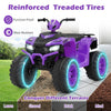 Kids Ride on Car 24V Soft Start Electric Vehicle with LED Lights-Purple