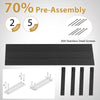 Outdoor Bench 2-3 People Weatherproof Seating Garden Bench Black
