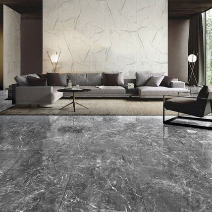 5m² Vinyl Floor Plank Stone Effect Flooring Tiles Self Adhesive Kitchen Flooring