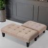 Small Footstool Ottomans Rectangular Footrest Linen Upholstered Stool Seat Chair