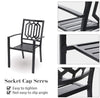 5Pcs Metal Patio Outdoor Dining Table Dining Set Patio Table Sets Umbrella Hole