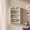 4 Tier Wall Mounted Children Bookcase Display Bookshelf Storage Unit Rack White