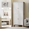 176.5 cm Tall Freestanding Pantry Storage Cabinet with 4 Doors White