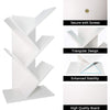 5 Shelf Tree Free Standing Bookshelf Wood Shape Desk White Bookcase Display Rack