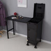 Pro Rolling Manicure Nail Table W/ Station Vanity Make Up Studio Trolley Mirror