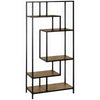 5-Tier Bookshelf Free Standing Wooden Tall Bookcase Collectables Display Storage