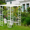 Outdoor Garden Pergola Gazebo Awning Canopy Sun Shade Shelter Metal Arch w/ Roof