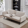 Sofa Bed Chenille Fabric w Cup Holders 3 Seater Click Clack Living Room Recliner