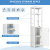 3-Tier Bathroom Storage Cabinet Free-Standing Floor Cabinet Adjustable Panel