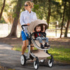 2 in 1 Baby Stroller High Landscape Convertible Bassinet Pram Foldable Pushchair