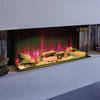Electric 3 Sided Media Fire 50 inch Insert LED Fireplace Panoramic Space Heater