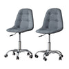 Cushioned Computer Desk Office Chair Chrome Legs Lift Swivel Adjustable Height