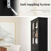 Kitchen Pantry Cabinet 160cm Bathroom Storage Cabinet-Black