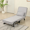 Sofa Bed Versatile Convert Single 4-in-1 6-Position 85° Sleeper Recliner L-Grey