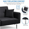 Modern Fabric Sofa Bed 3 Seater Click Clack Living Room Recliner Couch Sofa Grey