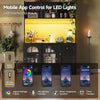 Tall Kitchen Display Cabinet 120x35x167cm with LED Lighting, Glass Doors, Black