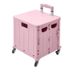 Folding Shopping Trolley Box 55L Camping Picnic Boot Cart Storage Stair Climbing