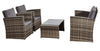 Rattan Garden Sofa Set Outdoor Furniture Mix Grey 4 Piece Table Chairs & Cushion