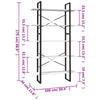 5-Tier Book Cabinet White 100x30x175 Pinewood M2Z4