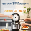 2L Compact Electric Rice Cooker 9-in-1 Steamer Soup Maker Non-Stick Pot Timer