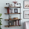 Wood Industrial Floating Shelves Pipe Shelf Storage Rustic Vintage Shelving Kit