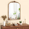 Antiqued Gold Wall Mirror 90 cm x 61 cm Dramatic Arched Mirror-Gold